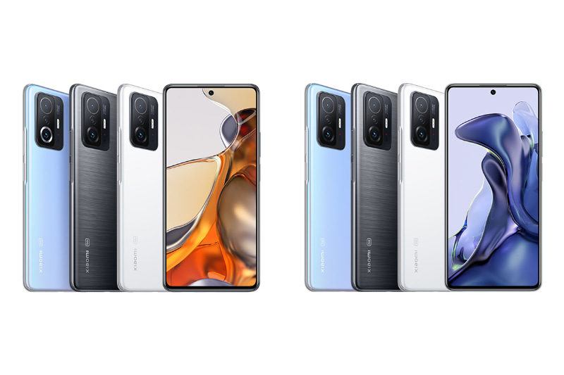 対象機種例、左から「Xiaomi 11T Pro」と「Xiaomi 11T」