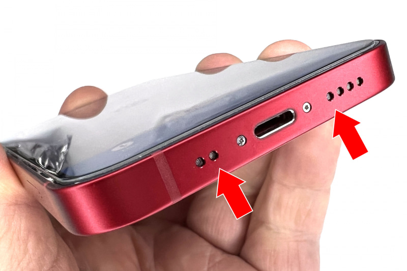 通話時にはiPhone下部のマイクが使われるっぽい