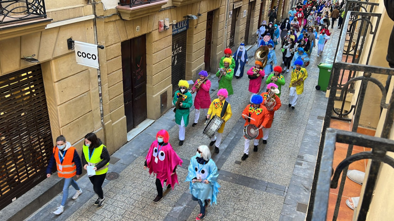 偶然ですがサン・セバスティアンはカーニバルの開催時期でした