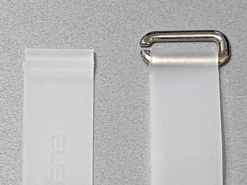 先端部。金属のクリップで連結されて輪になっている