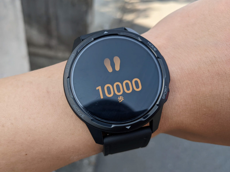 1万歩を達成したときの表示