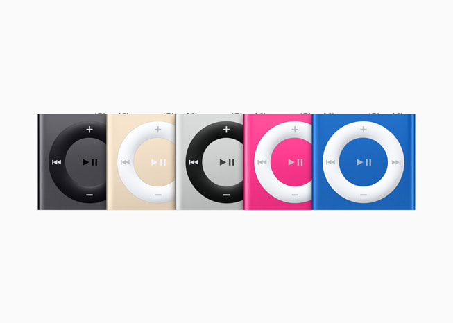 2015年7月15日発売のiPod shuffle（第4世代）は最大15時間駆動し、2GBのストレージを備えた