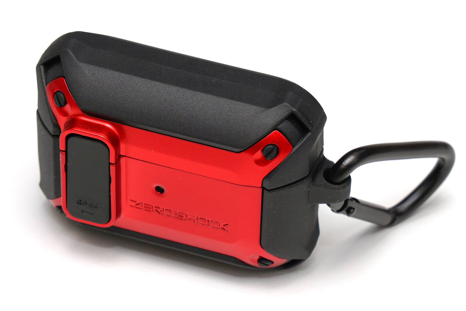 装着した様子。ゴツい。自立させることもでき、もはやAirPods Proの面影はない。