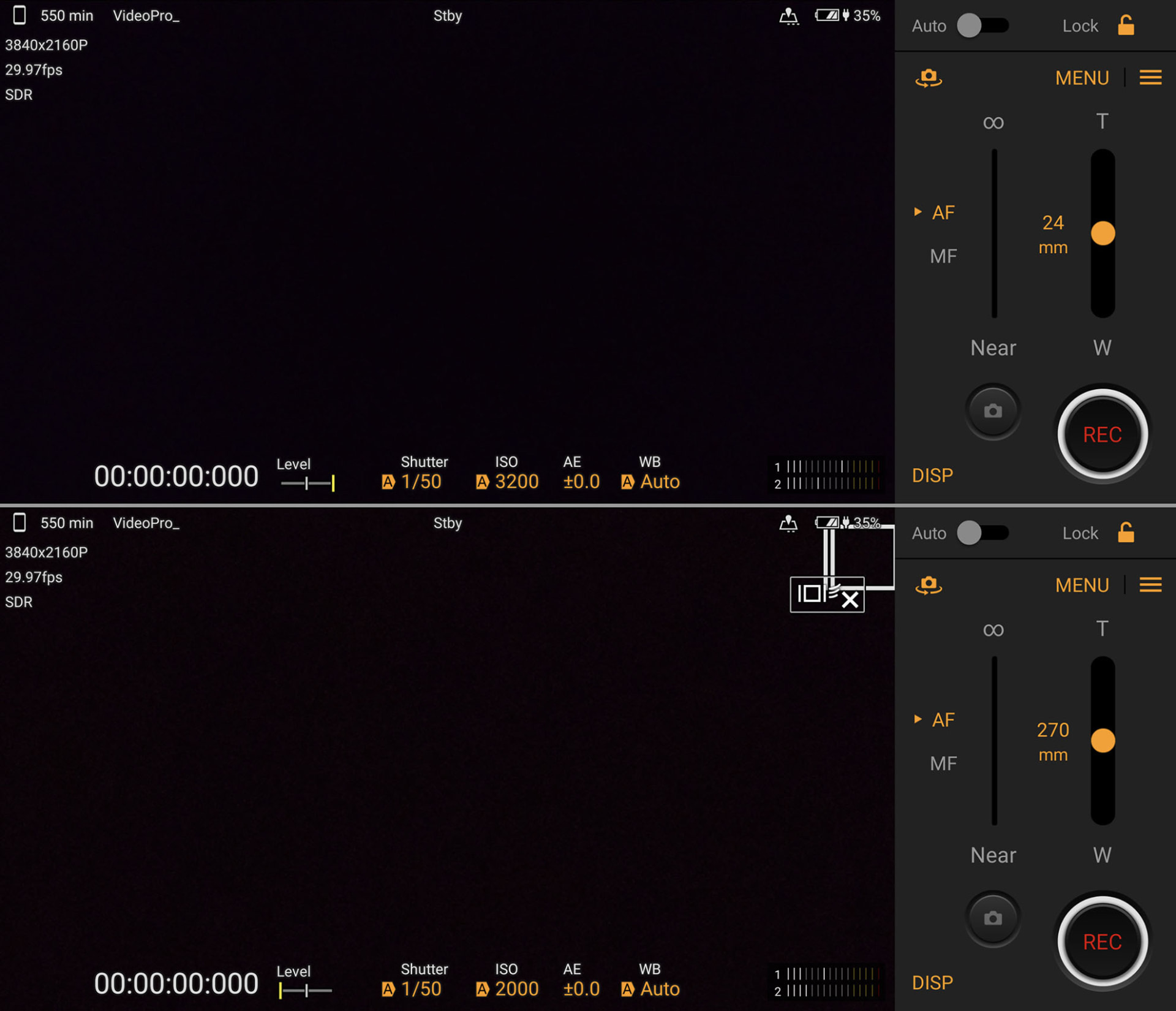 ズームは、カメラを1つに固定してその範囲でズームすることもできる