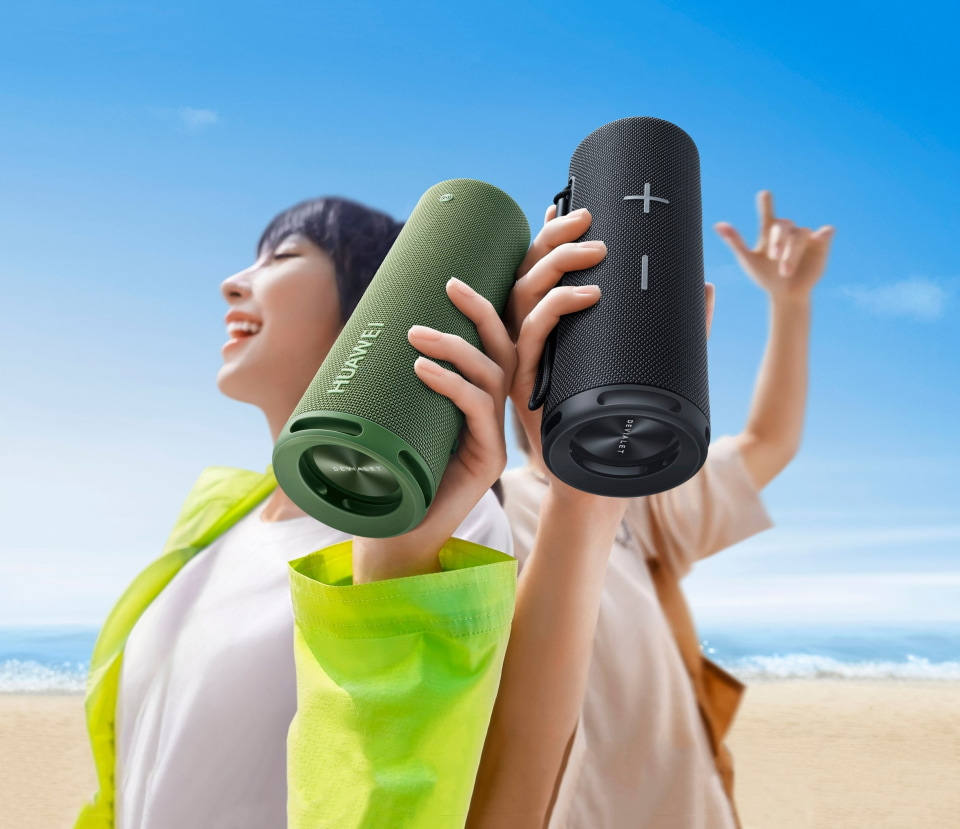 ファーウェイ、デビアレと共同開発のポータブルスピーカー「HUAWEI