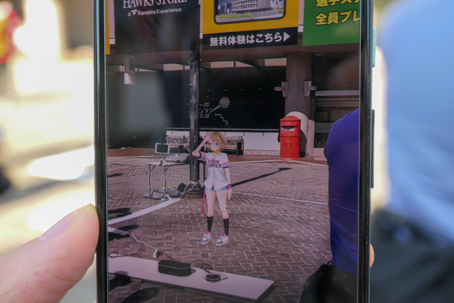 今回の体験では、有鷹ひなが登場　（C）Fukuoka SoftBank HAWKS