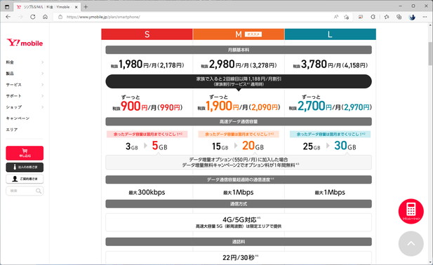 各社のサブブランドが展開する“3GBプラン”と比較すると、料金は同水準。割引なしで990円になるのは、OCN モバイル ONEの強みだ