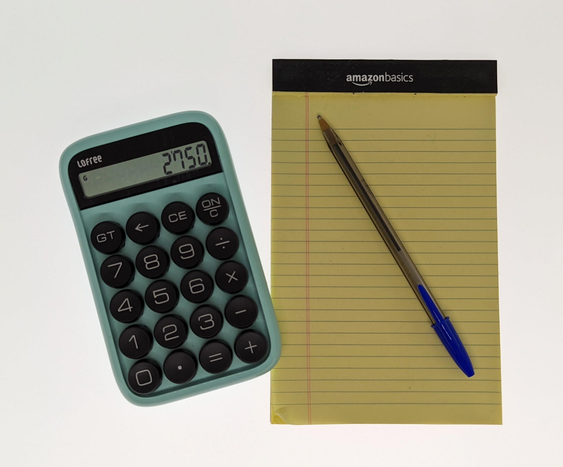 電卓とメモ用紙はパーソナルな電卓登場の50年前から縁のある関係だ