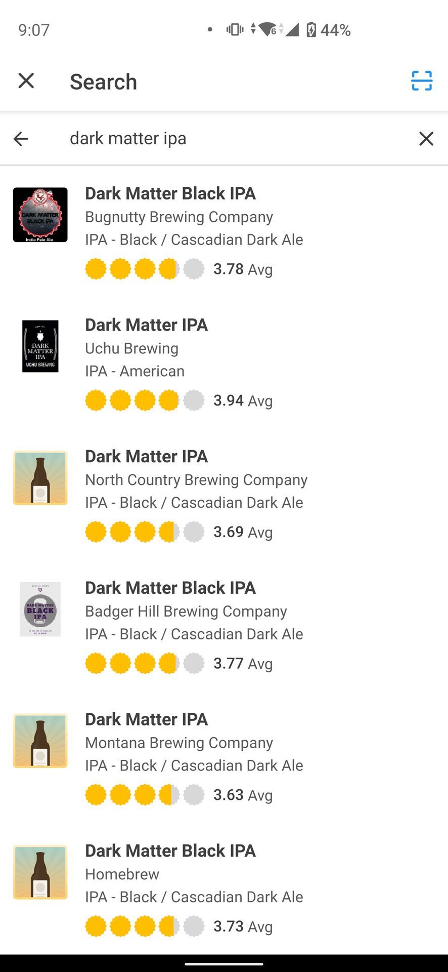 バーコードを読み取ったりキーワード検索したりして飲んだビールを検索