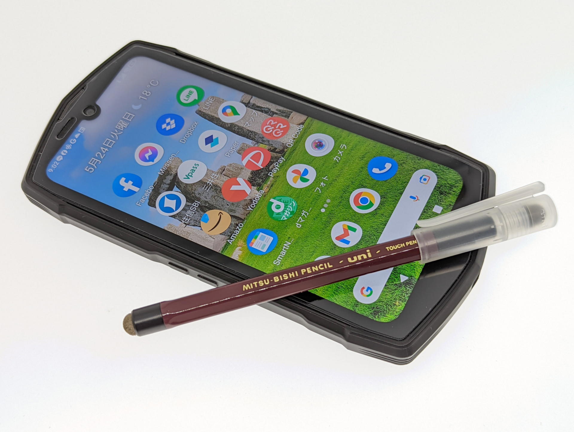 最近愛用している”鈍器”と言われているenehertz社のTickTock用に三菱鉛筆のuni タッチペンを手に入れた