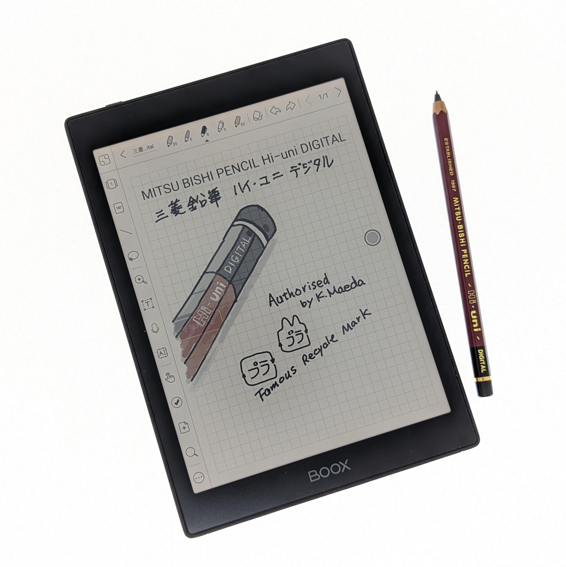 筆者はデジタルペーパーのBOOX Nova Air CにHi-uni DIGITAL for Wacomペンを愛用している
