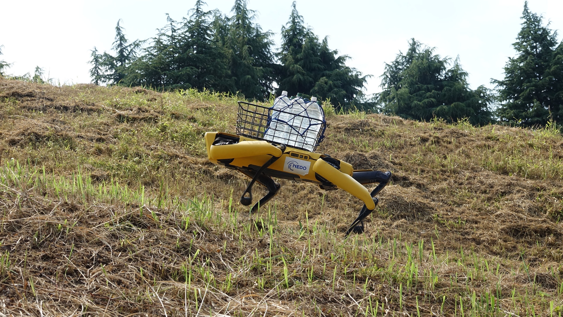 急勾配を登るロボット