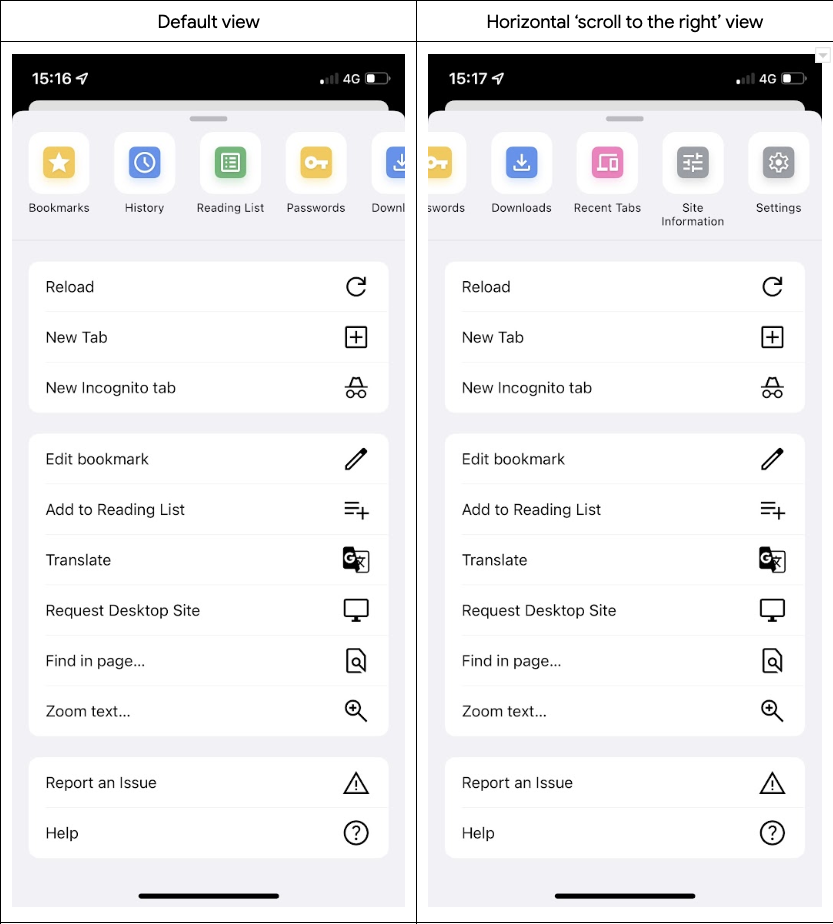 右にスクロールした画面