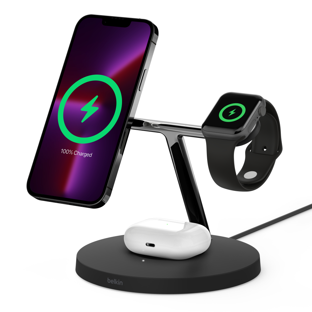 Belkin BOOST↑CHARGE PRO MagSafe 3-in-1 Wireless Charger 15W