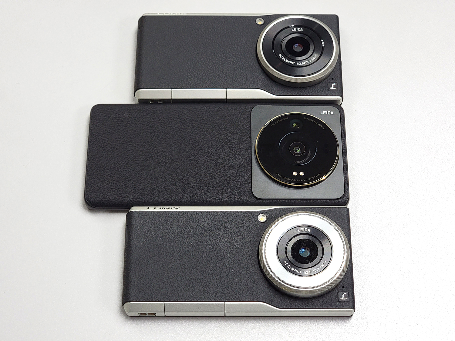 上からパナソニックCM10、シャオミ「Xiaomi 12S Ultra」、パナソニックCM1