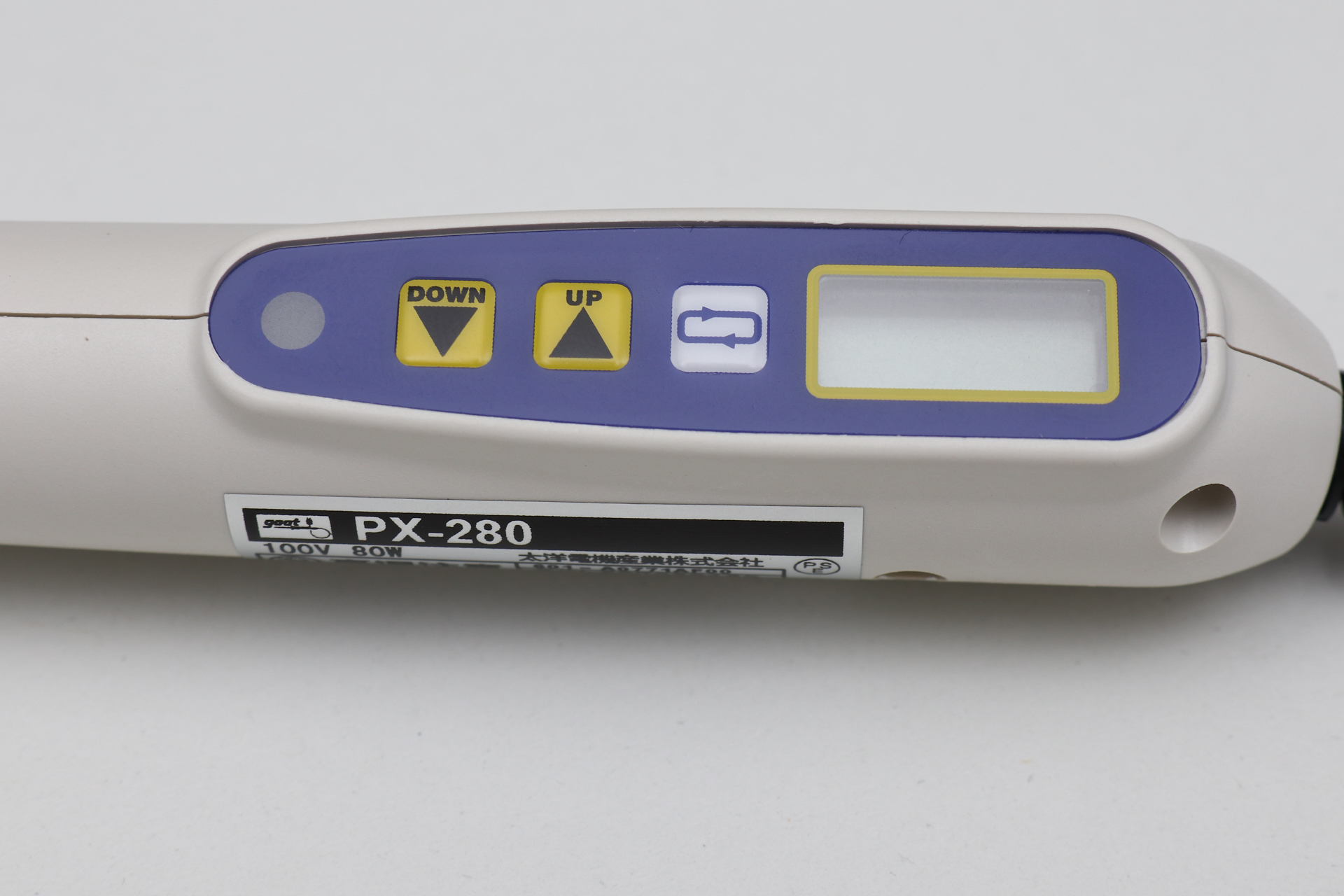 温度表示と操作ボタンがPX-280の特徴
