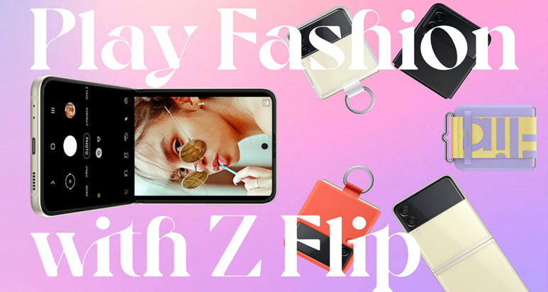 東京ガールズコレクションに「Galaxy Z Flip4」が登場、スマホを