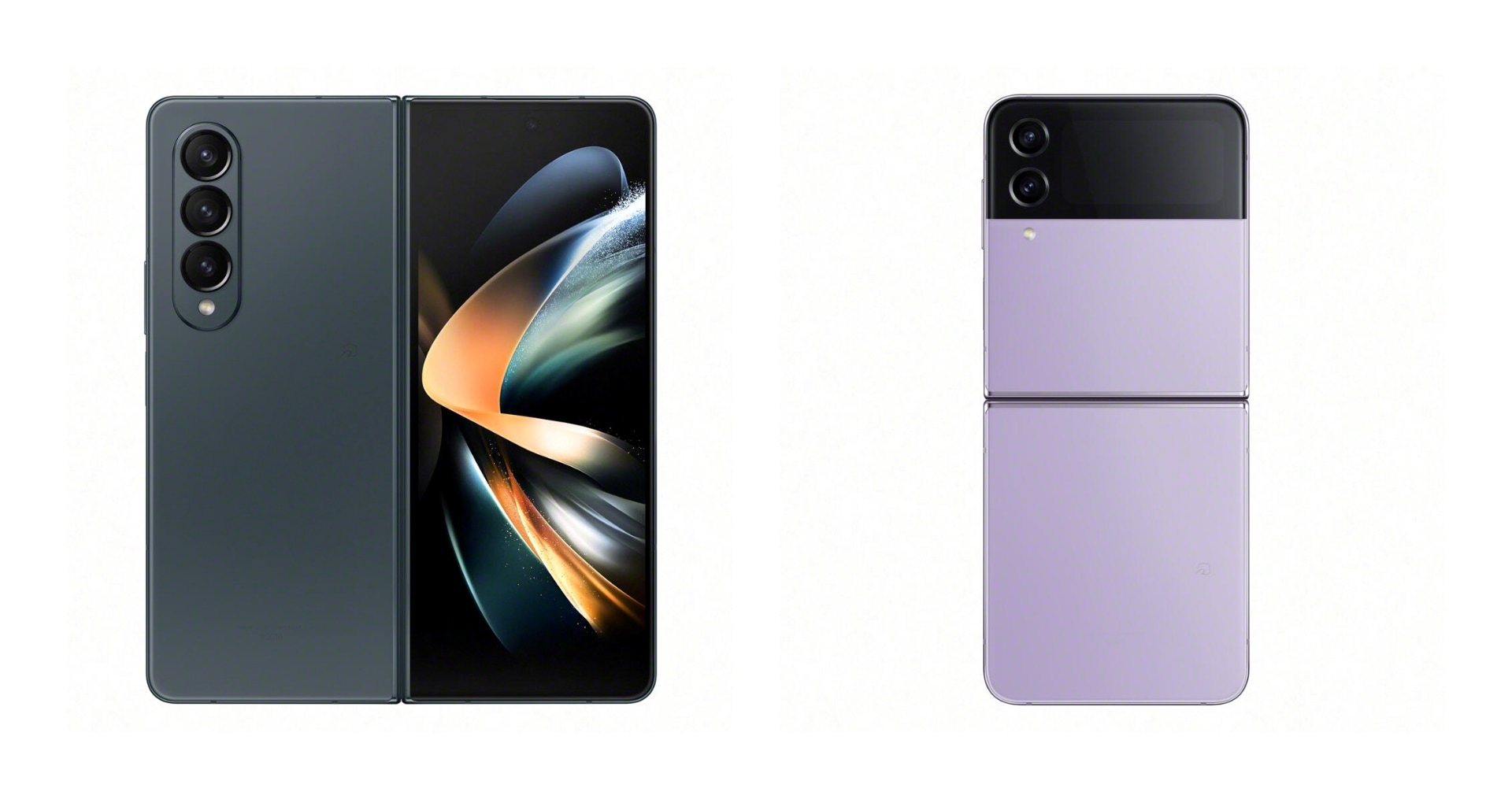 左：「Galaxy Z Fold4」、右：「Galaxy Z Flip4」