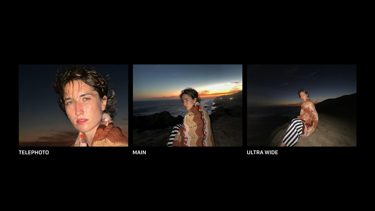 3カメラそれぞれのフラッシュの効果