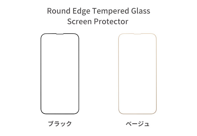 ラウンドエッジ強化ガラス 画面保護シート