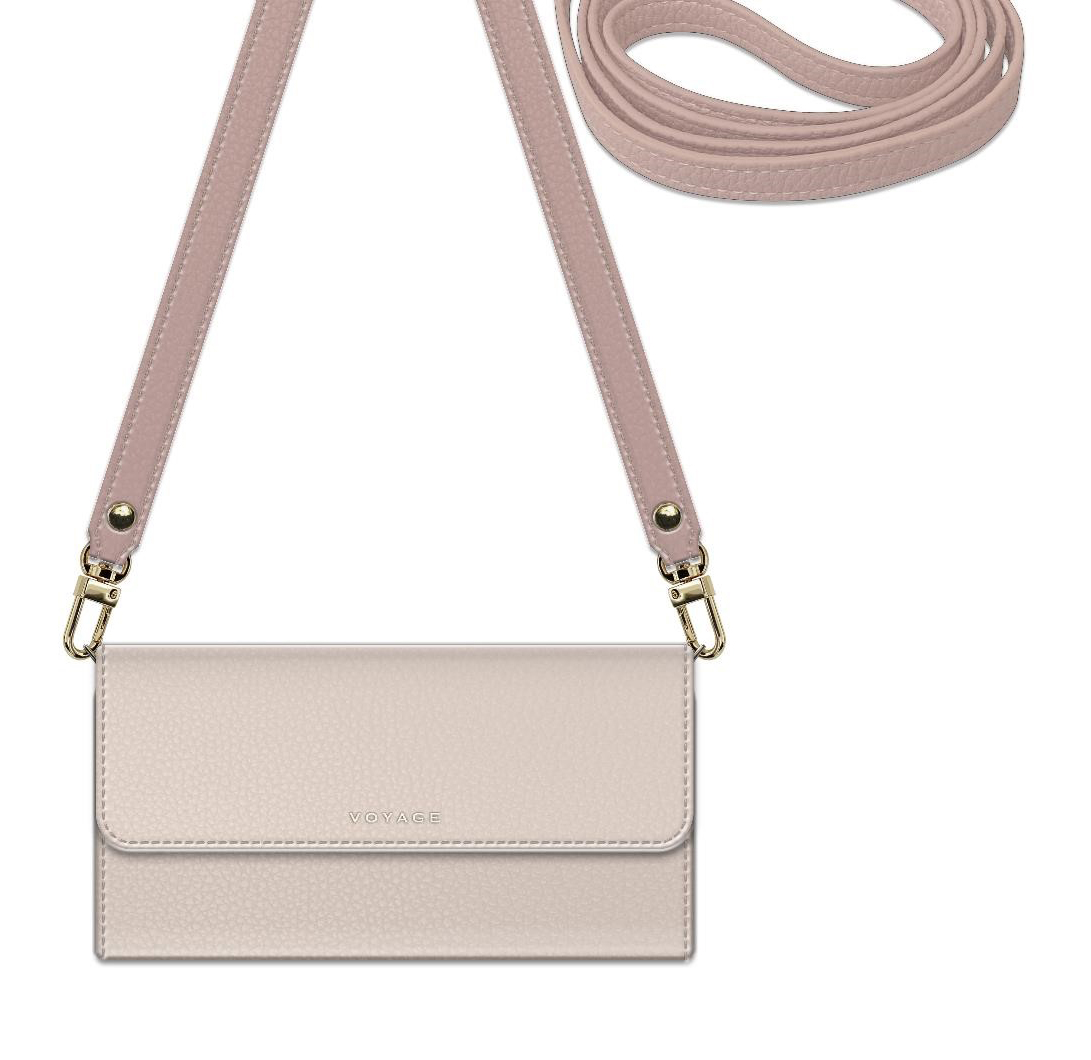 BASIO active VOYAGE ロングストラップ付き　本革ウォレットタイプケース