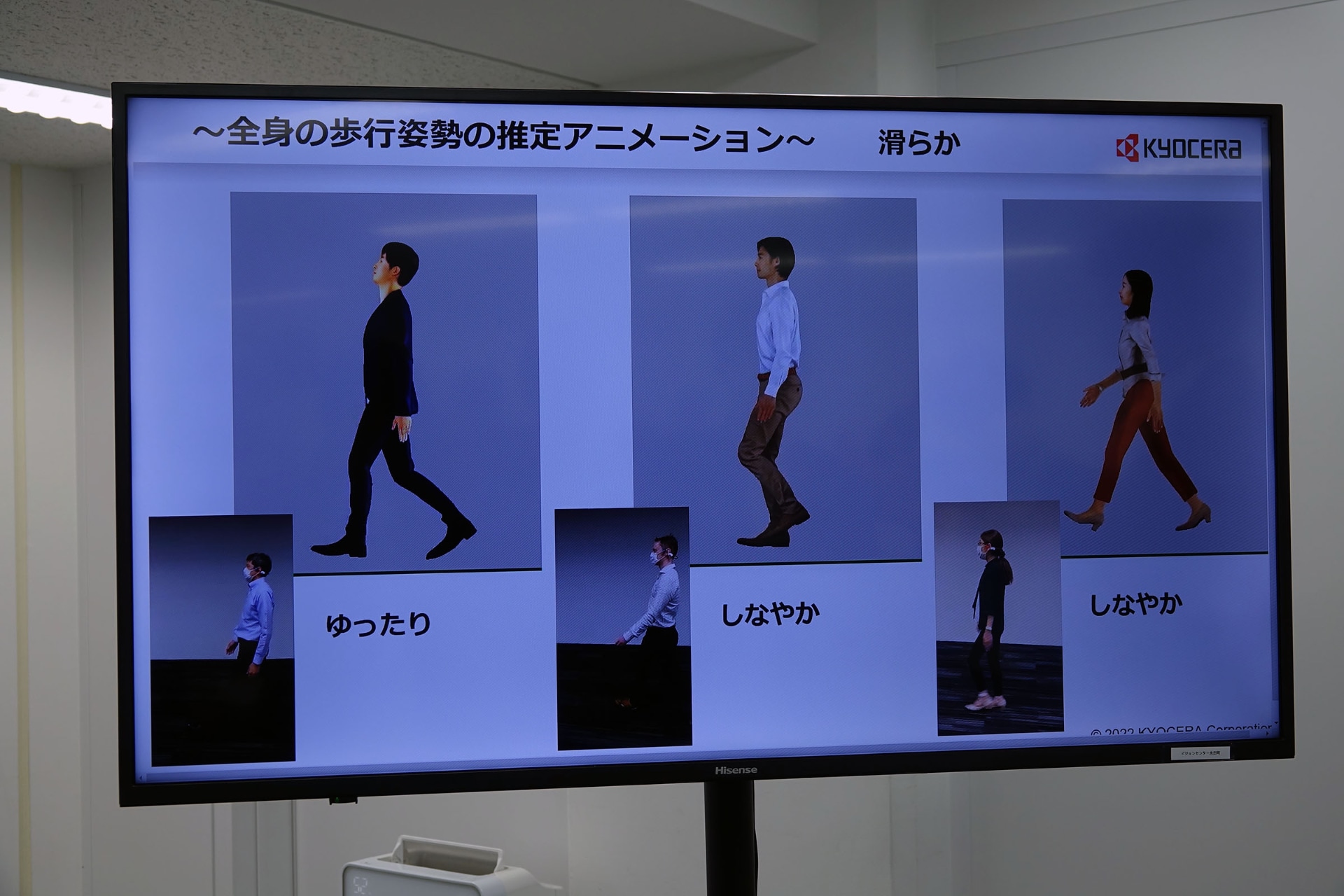 3Dアバターで作成された歩行モデル