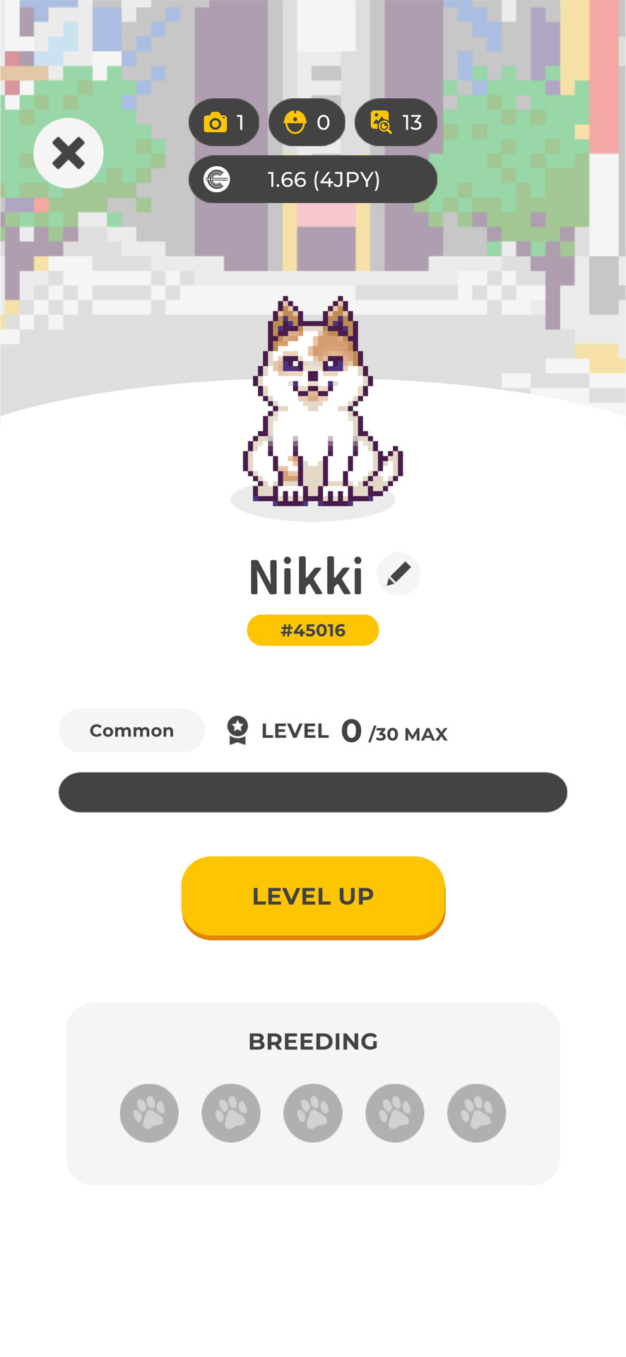 稼いだポイントでワンちゃんを成長させられる