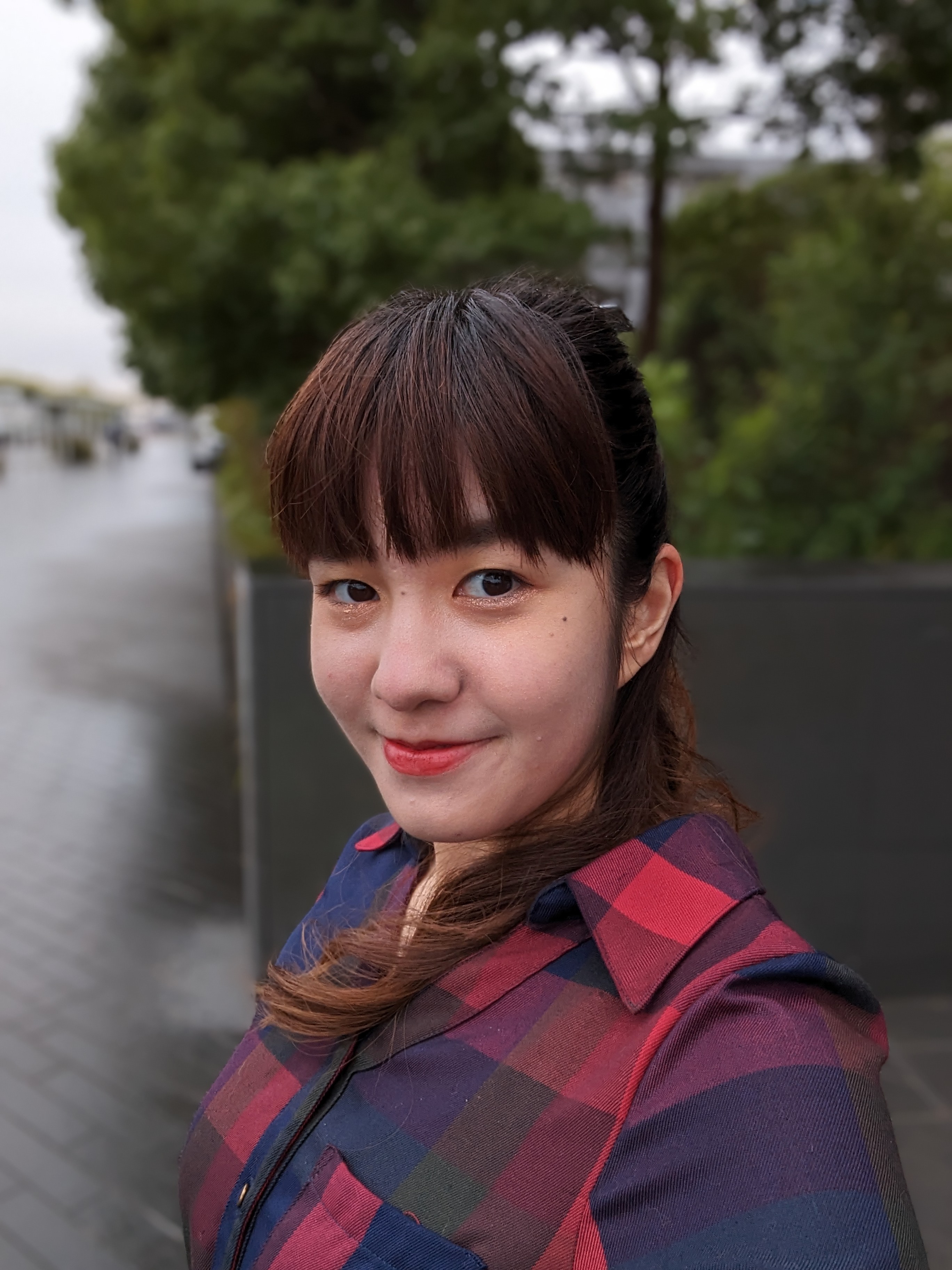 「Pixel 7 Pro」の前面カメラで自分撮り