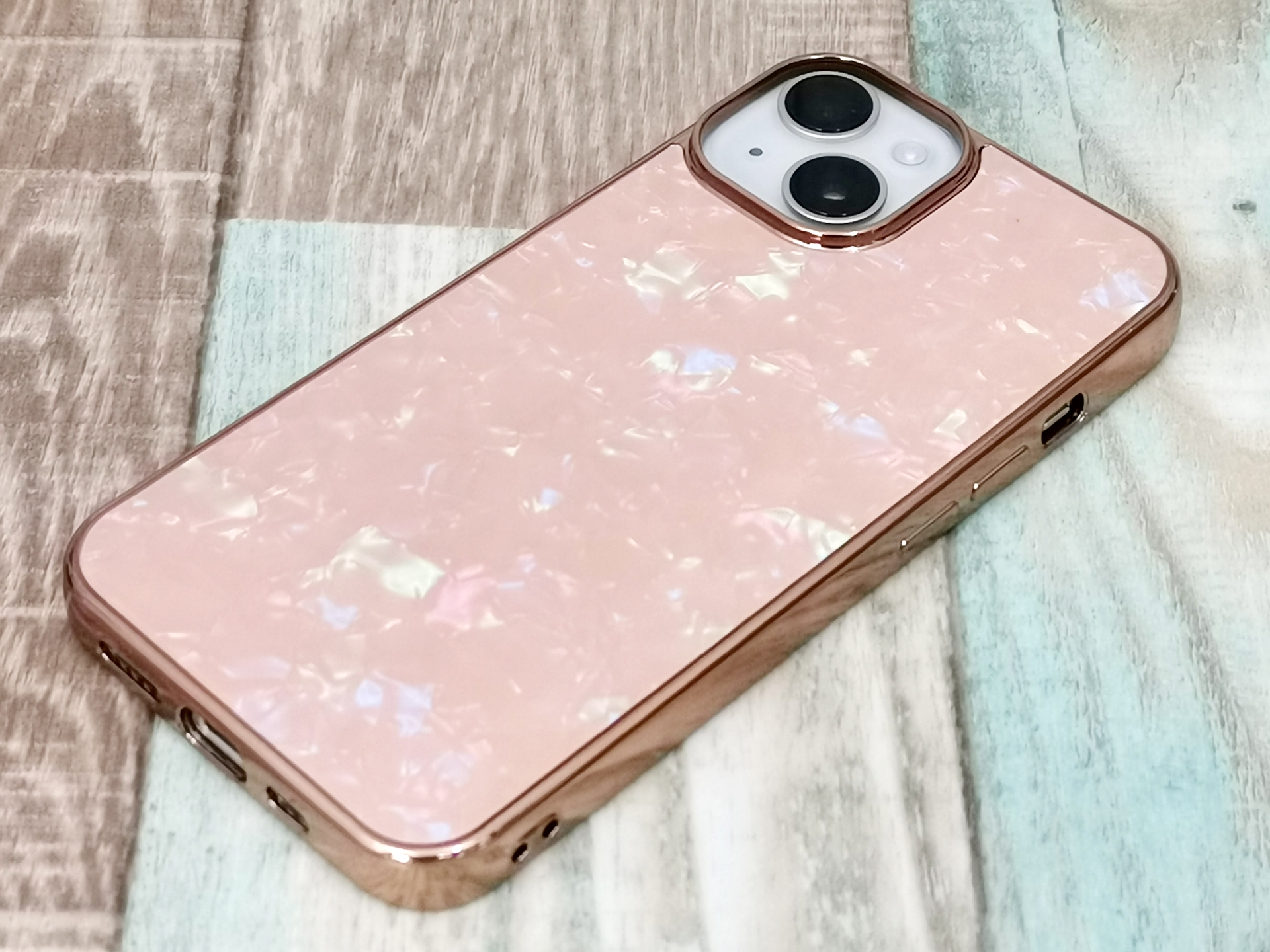 Glass Shell Case coral pink