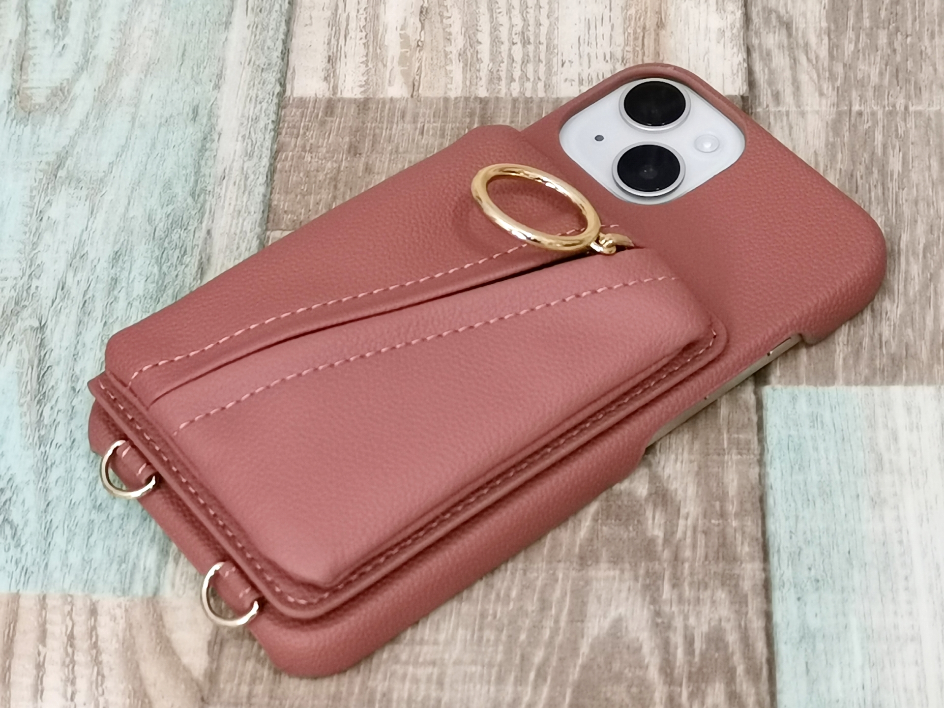 Clutch Ring Case gray pink