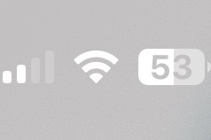 iOS 16.1の電池表示