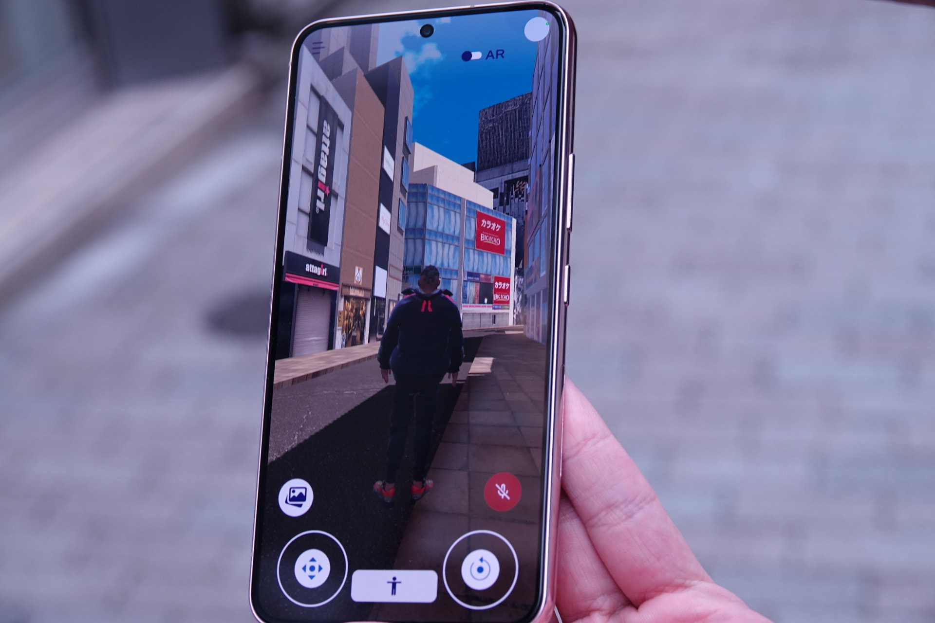 デジタルツイン渋谷の画面。実際にある看板などが再現されているのが見て取れる