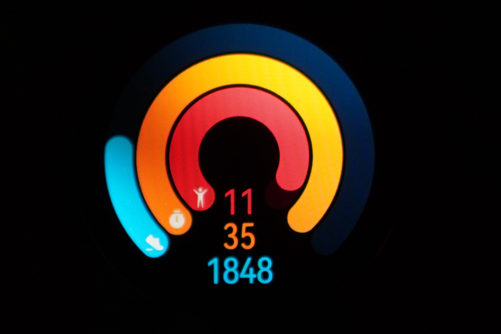 運動達成率の表示も似ている