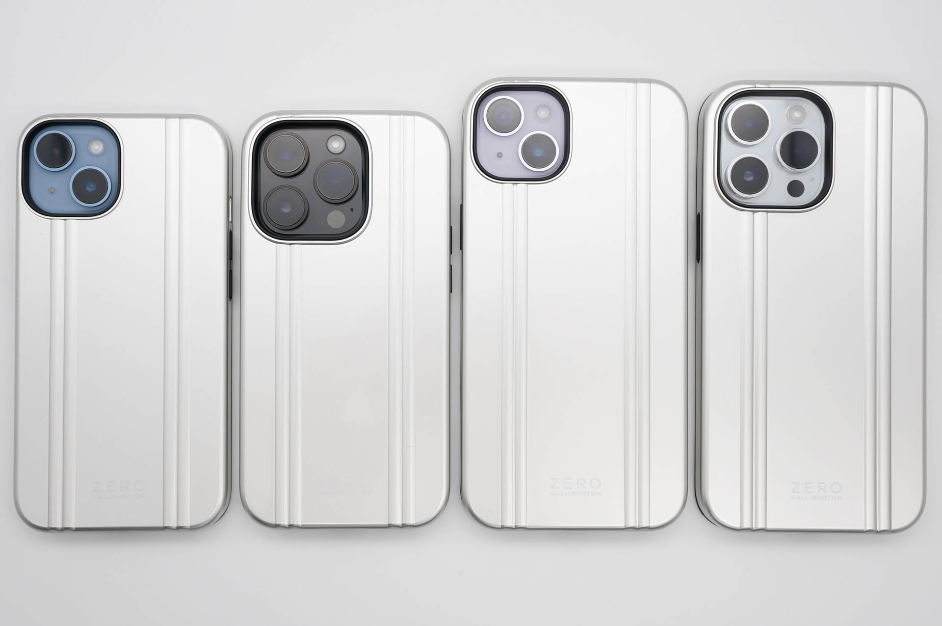 iPhone 14シリーズごとにカメラ部の大きさが異なる。