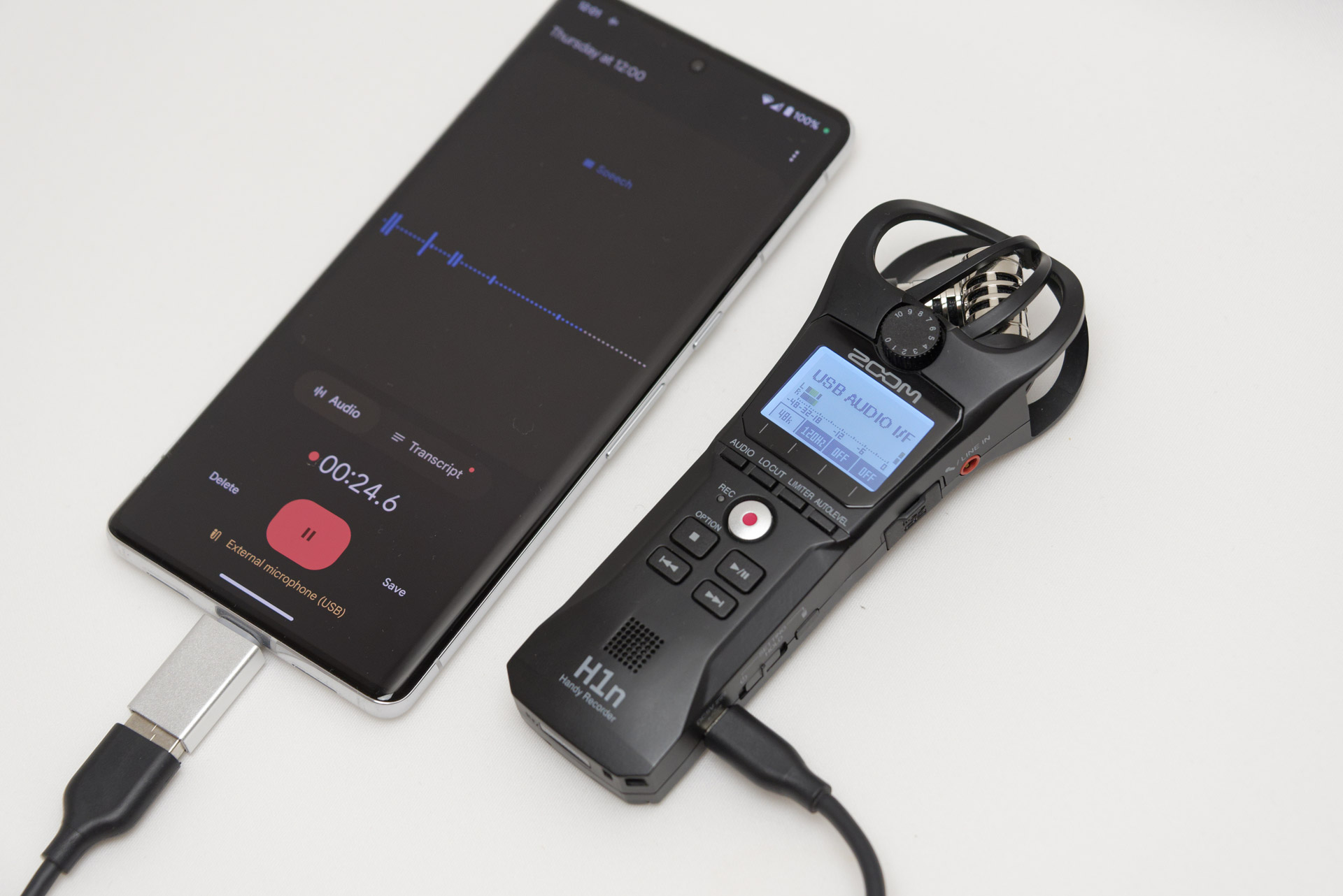 USBマイクとしても使えるICレコーダーの「ZOOM H1n」