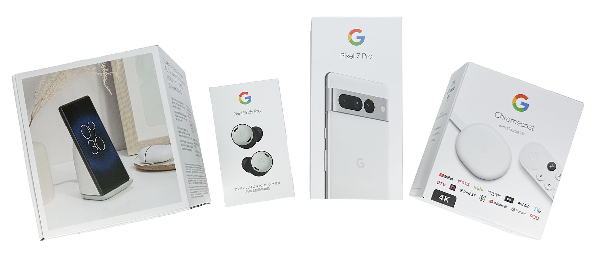 Google Pixel 7 Proを支払額合計10万730円で買ったら、3万5000円分のGoogle ストアクレジットを贈呈された。そのクレジットで「Google Pixel Stand（第2世代）」「Google Pixel Buds Pro」「Chromecast with Google TV（4K）」を手に入れた。しかもどのハードウェアも使用感がイイ!!!　「これでいいの？　なんか罠でもあるのでは？」と思うほどの幸福感がある