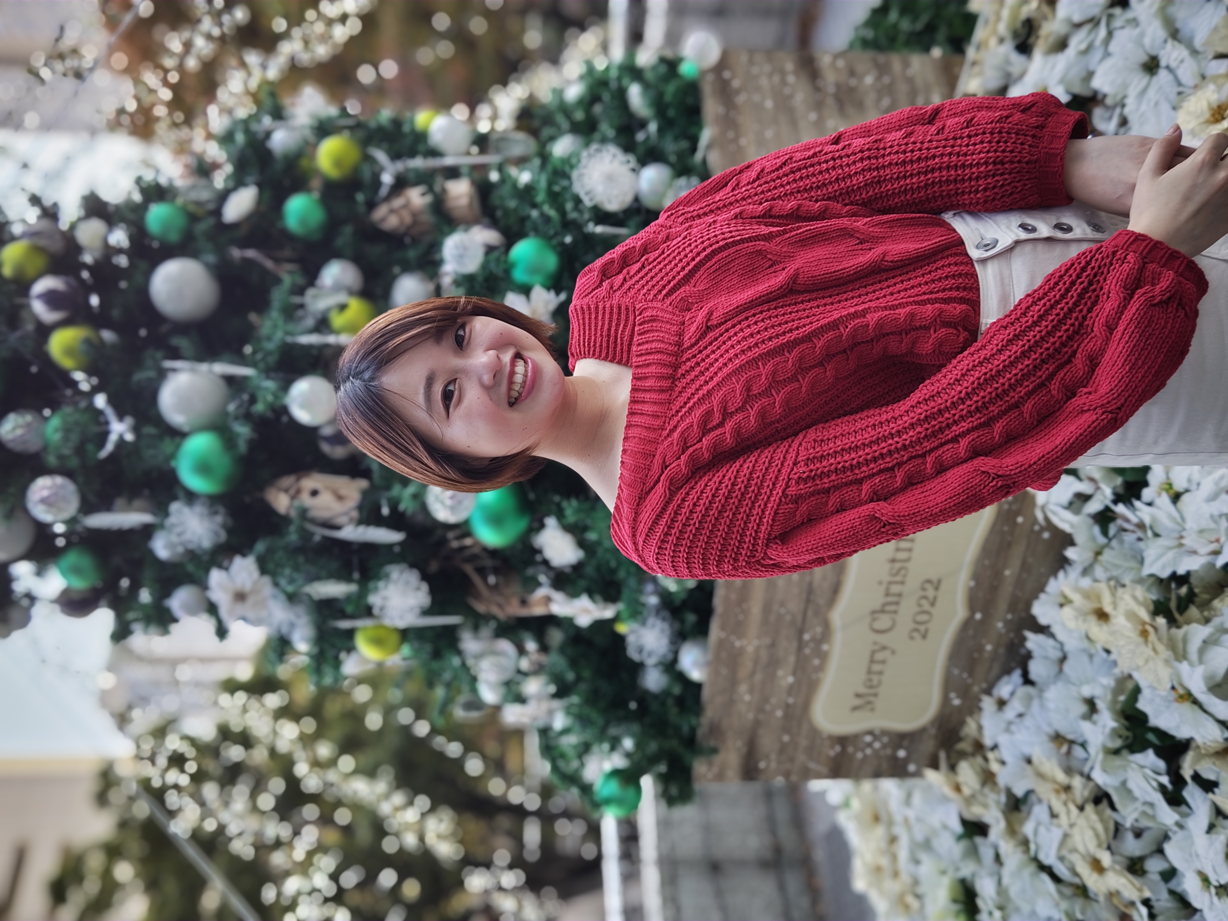 背景を少しぼかしたポートレート