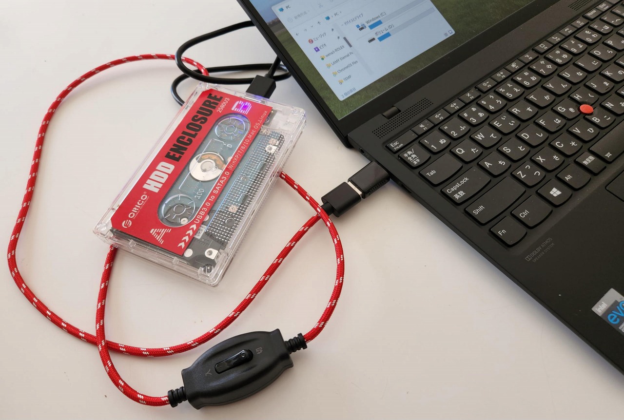 ミヨシのスイッチ付きUSB延長ケーブル　電気こたつのコード風を買ってしまった。延長ケーブルなのでつないでマッチするUSBケーブルがほとんど無いのが残念だ。