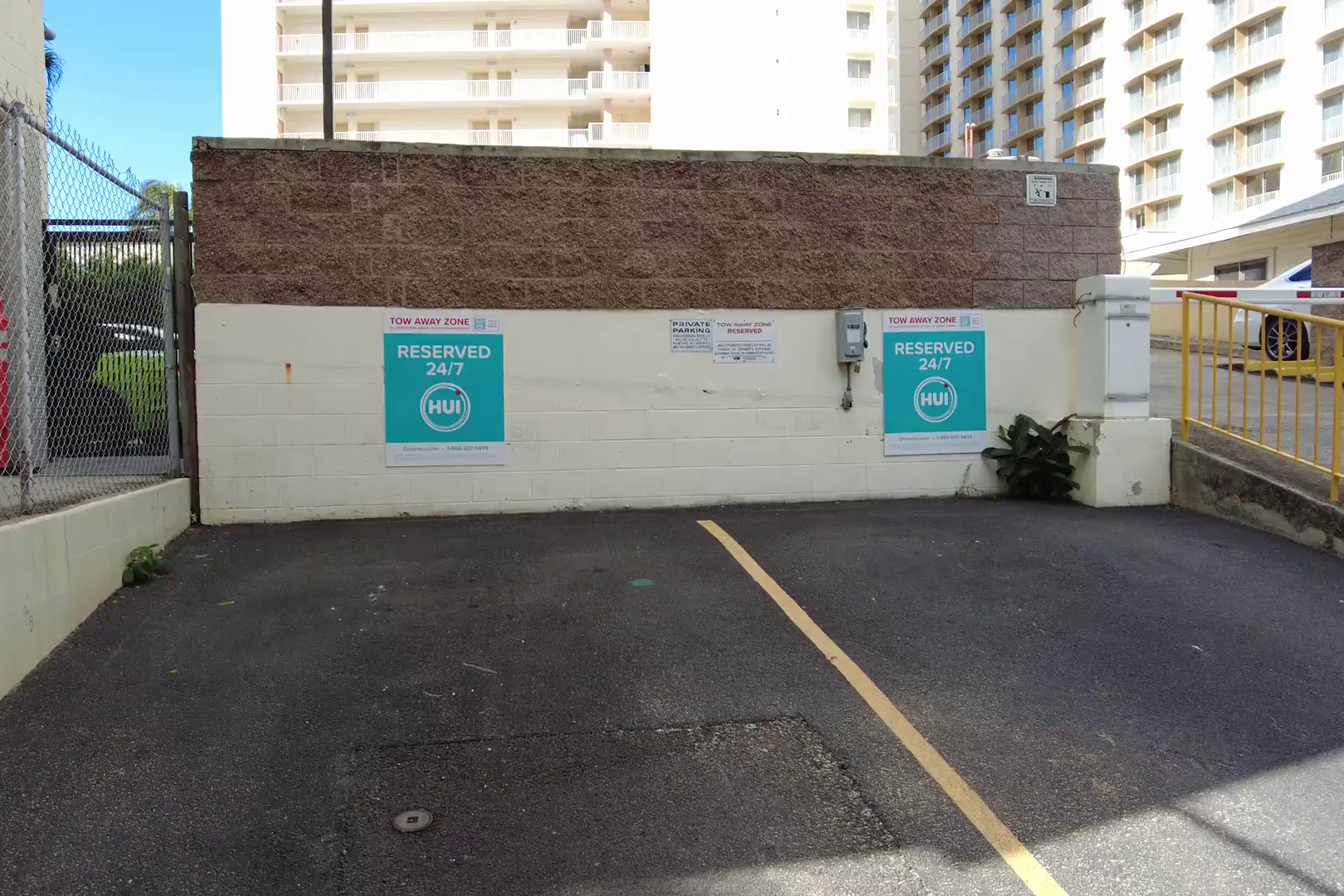 この案内があるところがHui用の駐車場