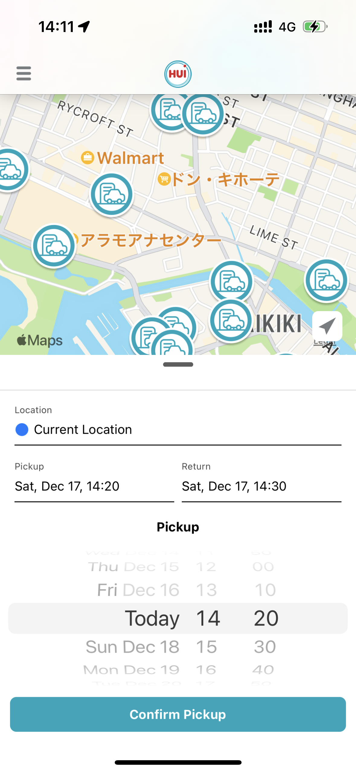 時間は10分単位で指定できる