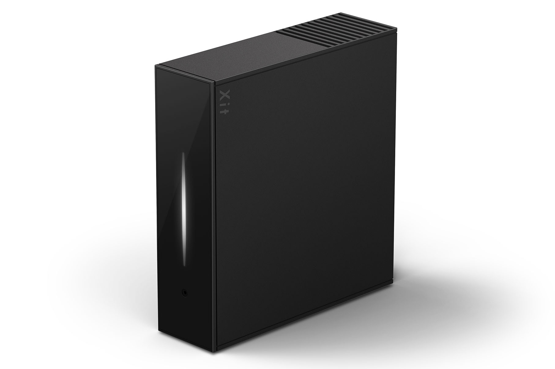 サイズは約幅35×奥行き115×高さ123mm（突起部除く/縦置き時）。横置きにもできる。重さは約190g。意外なほど小型で軽いのであった。