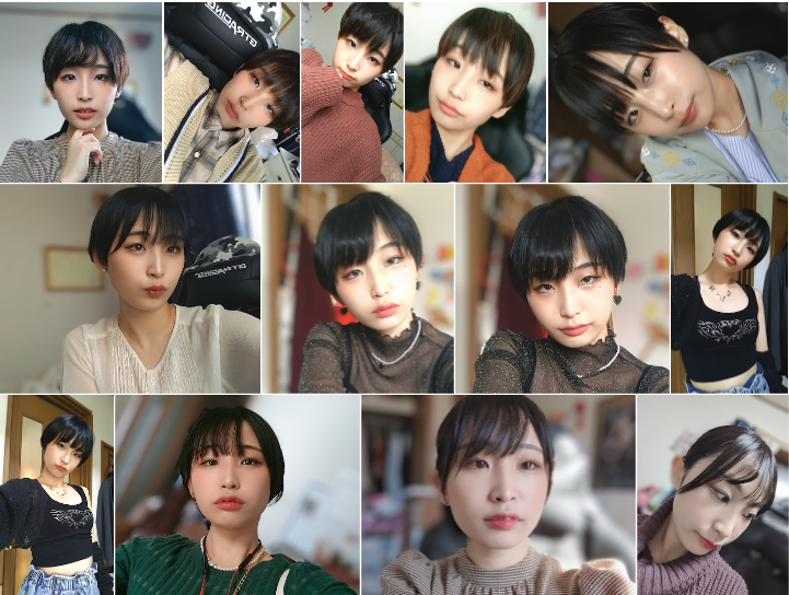 読み込ませた自撮り