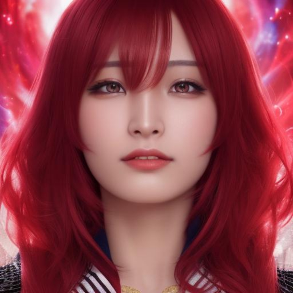 特徴的なアイメイクも