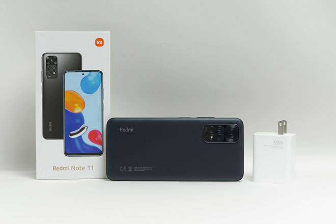 2022年3月発売、33W急速充電対応の「Redmi Note 11」（写真はグローバル版）