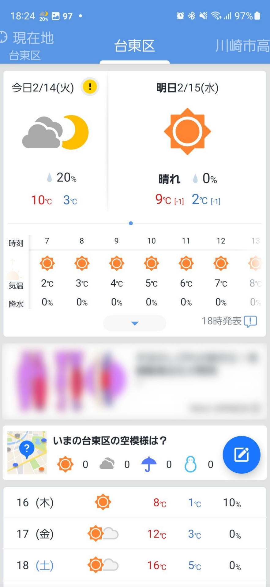 しかし翌日からのお天気予報は快晴続きの様なので太陽光発電の効果は期待出来そうなので、目標のバッテリー残量97％も実現出来そうだ