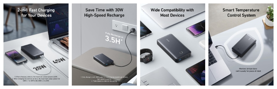 スマホアクセサリー Power bank au brand アンカーからauコラボモデルのモバイルバッテリーが登場、2万4000mAhで