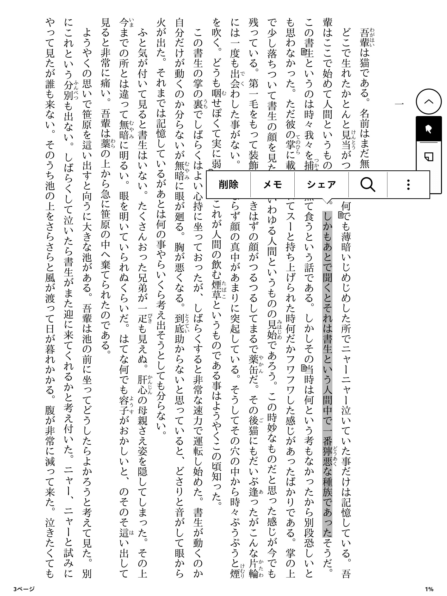 こんな感じで文章の一部をハイライト表示させられる。