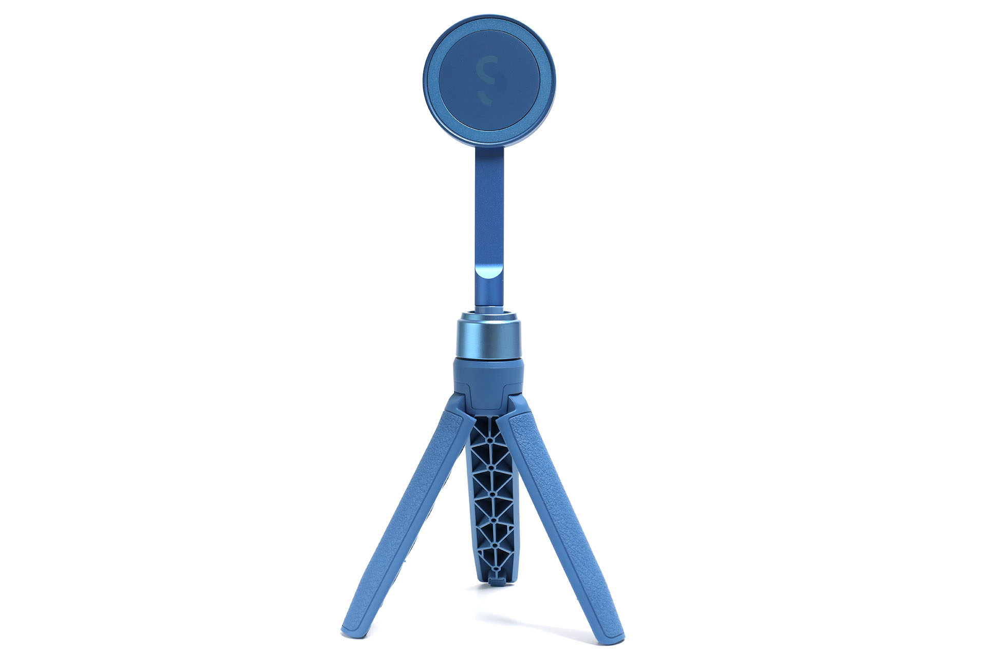 MagSafe対応セルフィースティック＆三脚のShiftCam「SnapPod」。上部の丸いところがMagSafe対応台座で、そこにスマートフォンを吸着できる。