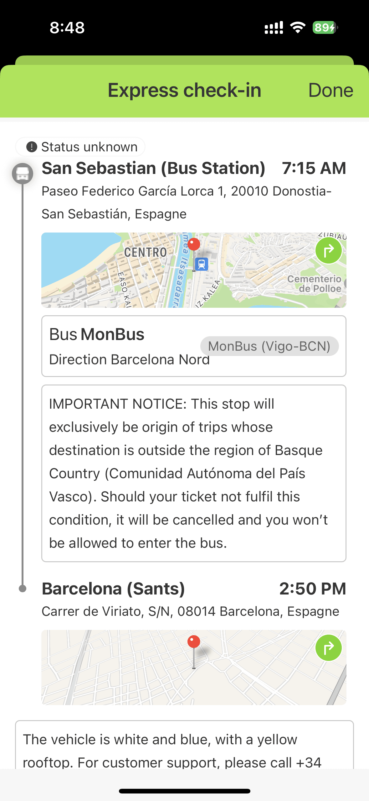 地図部分をタップすると、Apple MapやGoogle Mapへと切り替えて表示できる