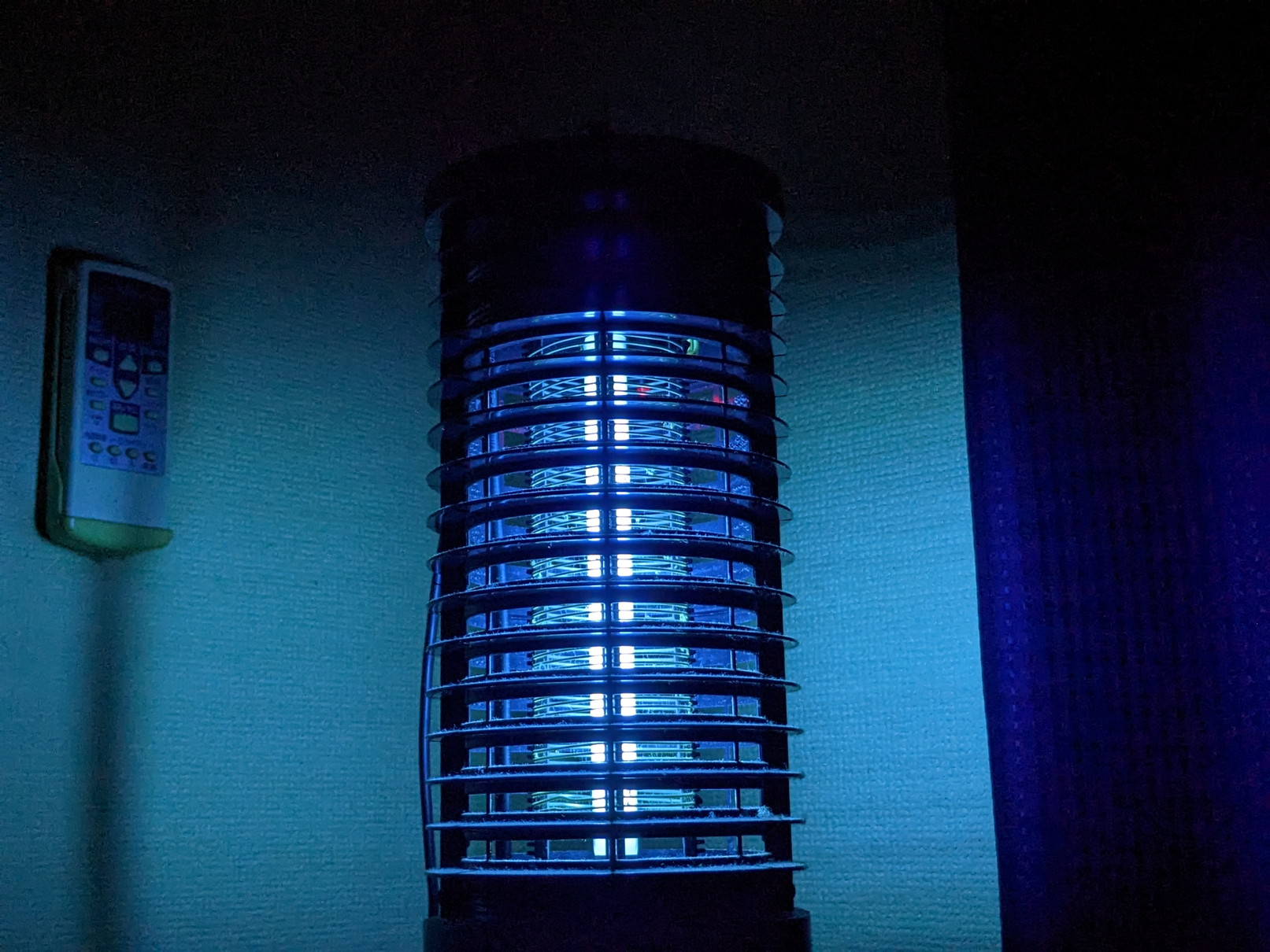 生ゴミなどは早めに処分しているのに……。なぜこんなに虫が出るのか？　写真は動作中のムシコロ。動作時はどこに何があるか分かる程度には明るい